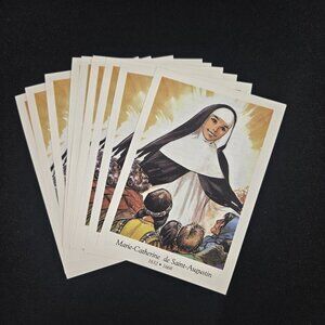 Marie-Catherine de St Augustin Nun French Holy Prayer Cards Lot 25pc